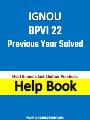 IGNOU BPVI 22 Previous Year Solved Question Paper